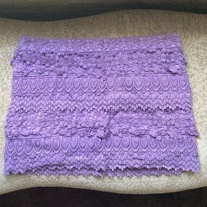 American Eagle purple lace tube skirt